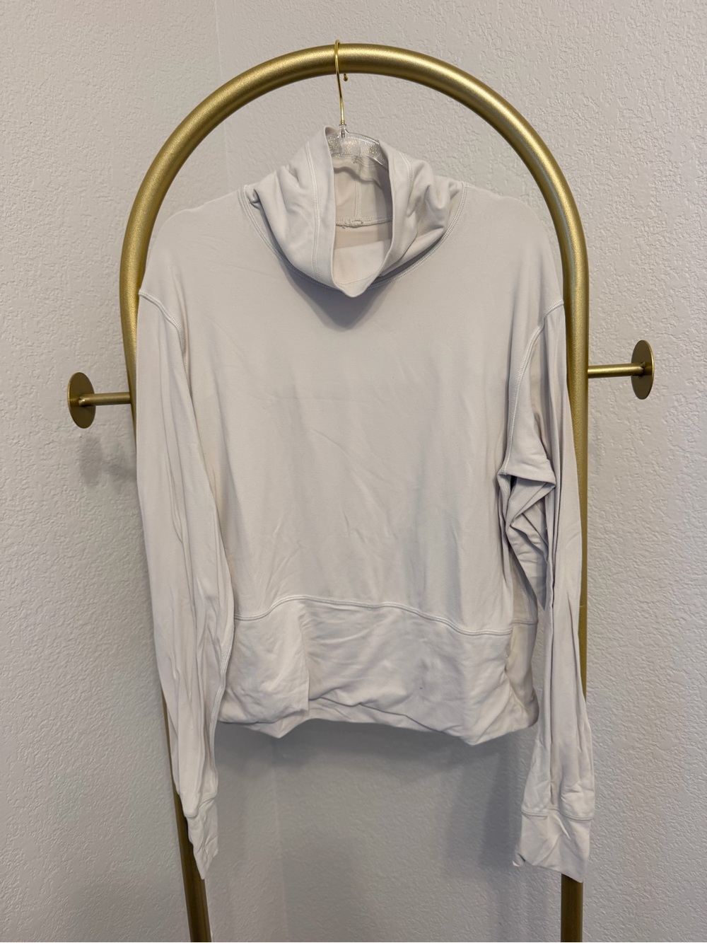 lululemon athletica Light Beige Cowl Neck Pullover